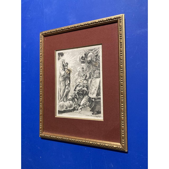 Christoph Weigel l'Ancien, Apparition of the Virgin to Saint Luke, 1800s, Engraving and Etching, Paper For Sale - Image 18 of 18