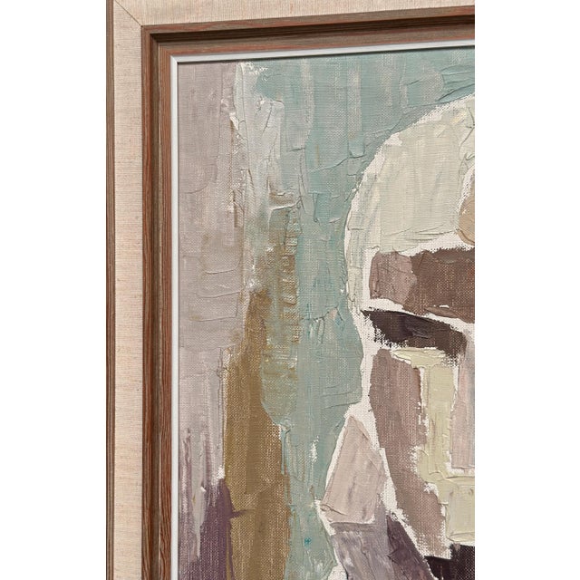 Liisa Chaudhuri, Cubist Portrait, 1960s, Oil Painting on Canvas, Framed For Sale - Image 11 of 18