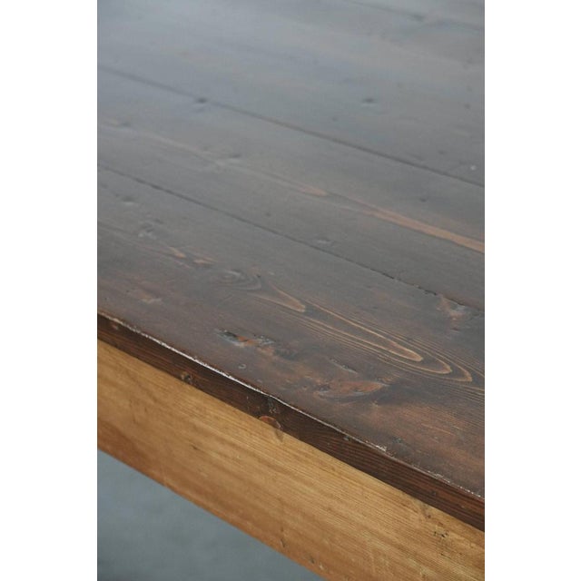 Large French Farm Dining Table with Two Drawers For Sale - Image 12 of 18