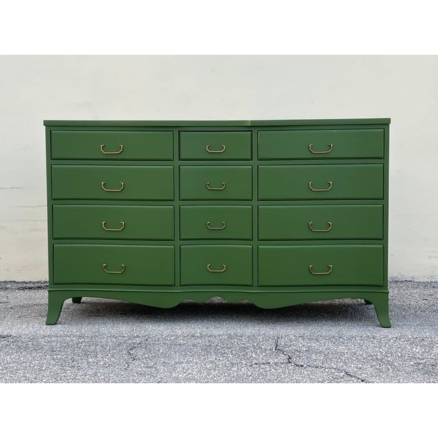 Late 20th Century Late 20th Century Green Dresser of Twelve Drawers For Sale - Image 5 of 14