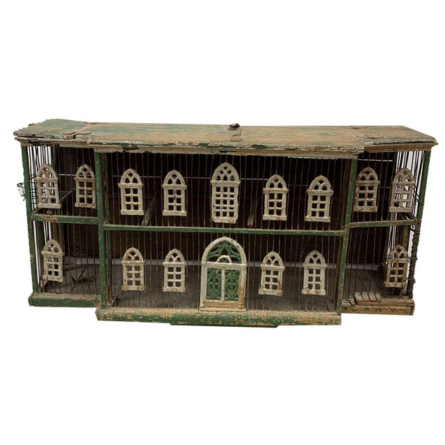 Antique Architectural Bird Cage For Sale
