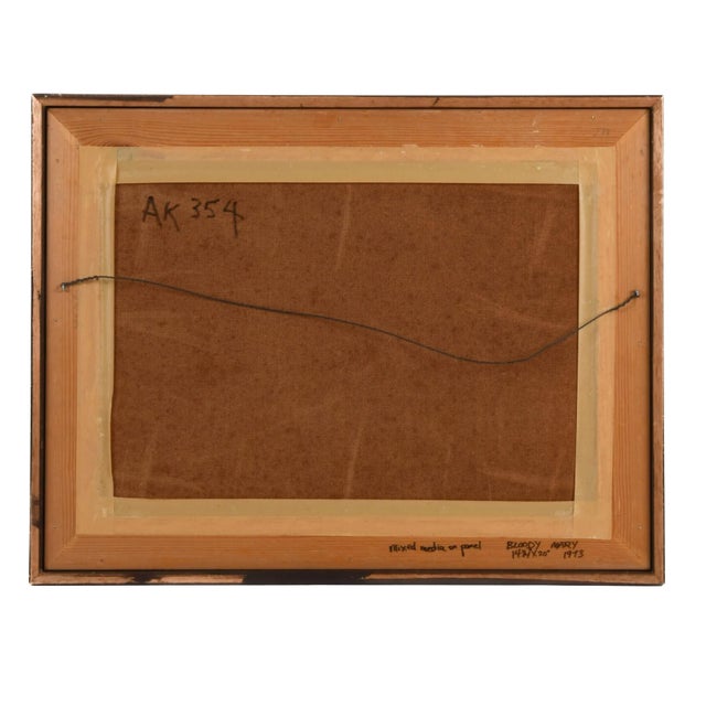 Framed Signed J. Akston "Bloody Mary, 1973" Mixed Media on Board For Sale In Greensboro - Image 6 of 12