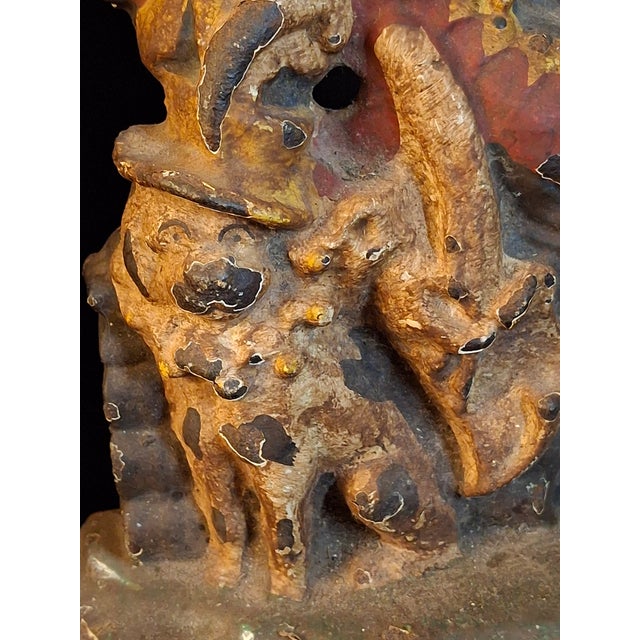 Antique Early 20th-Century Cast Iron "Punch & Judy" Figural Doorstops - A Pair For Sale - Image 11 of 18