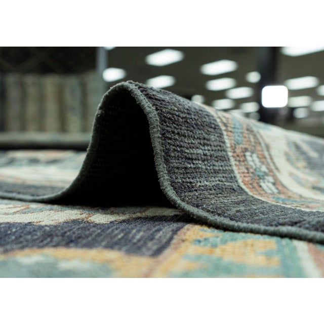 Black Turkish Oushak Antique Look Rug 12'9" x 17'8" #20063 For Sale - Image 8 of 8