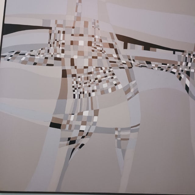 Abstract Orlando, Florida Artist Peggy Young Adagio #3 - Large Abstract Oil 1972 For Sale - Image 3 of 9
