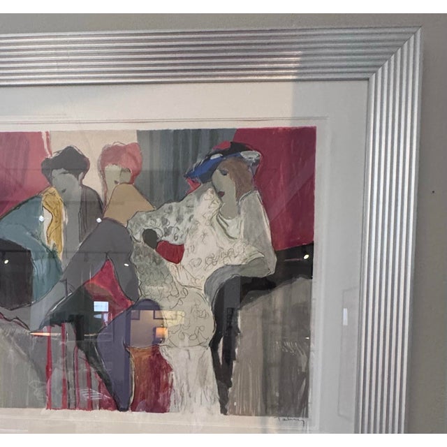 Late 20th Century Signed Itzchak Tarkay Framed Original Print, Custom Framed & Matted, 52” X 43.5” For Sale - Image 5 of 5