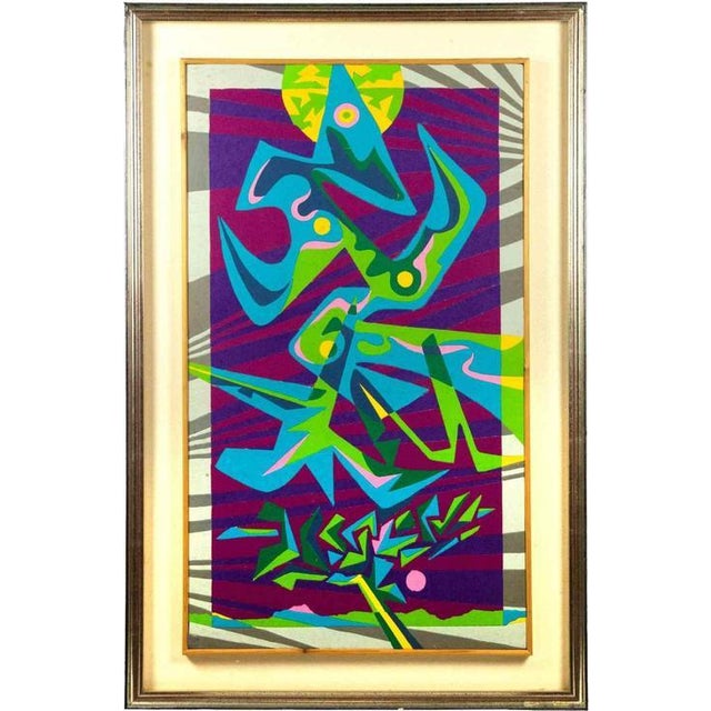 Leo Guida, Contemporary Composition, 1970s, Mixed Media For Sale - Image 4 of 4