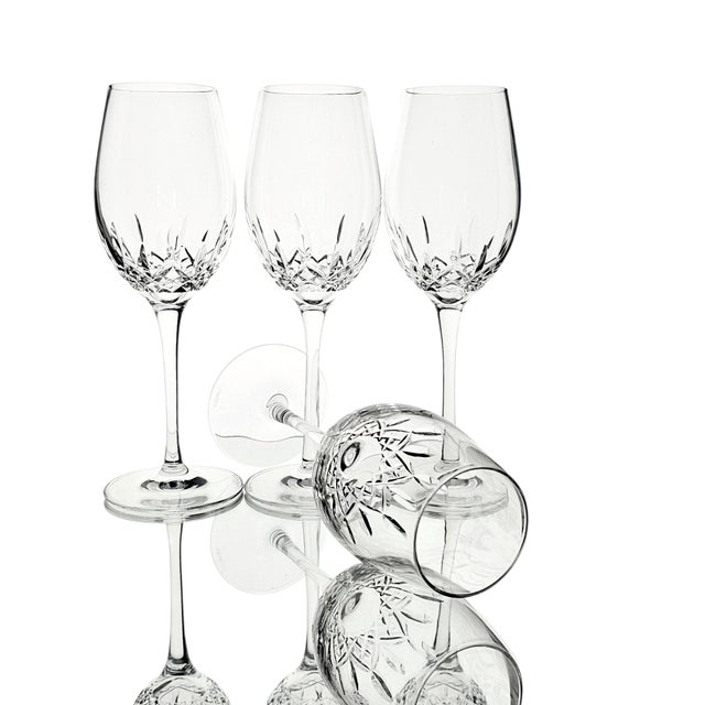 Late 20th Century Waterford Crystal Lismore Essence White Wine Glasses - Set of 4 For Sale - Image 11 of 12