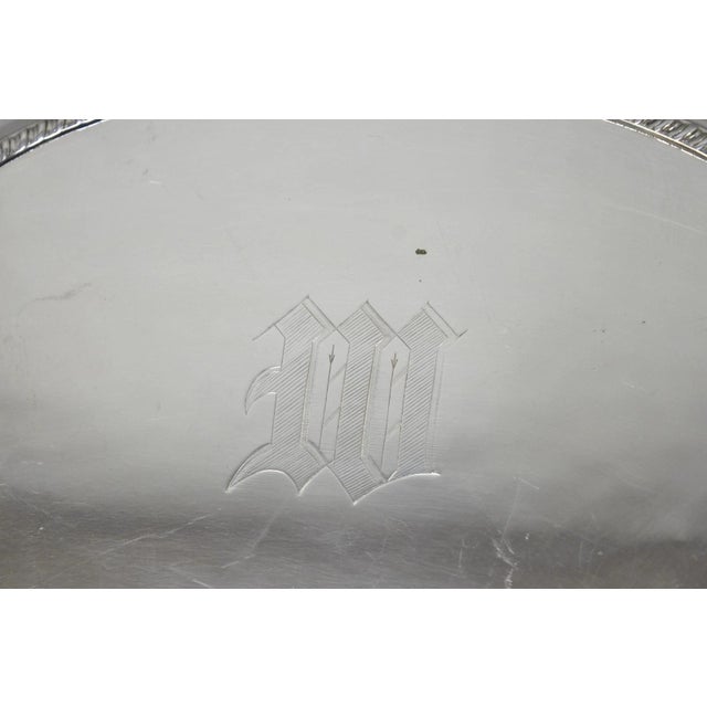 Antique English Regency Silver Plated Large Covered Serving Dish 'M" Monogram For Sale - Image 14 of 17