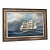 Vintage Large Framed Oil Painting Sailing Ship by Bernard Laarhoven For Sale