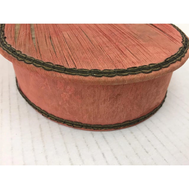 Textile Antique Edwardian Keepsake Box For Sale - Image 7 of 8