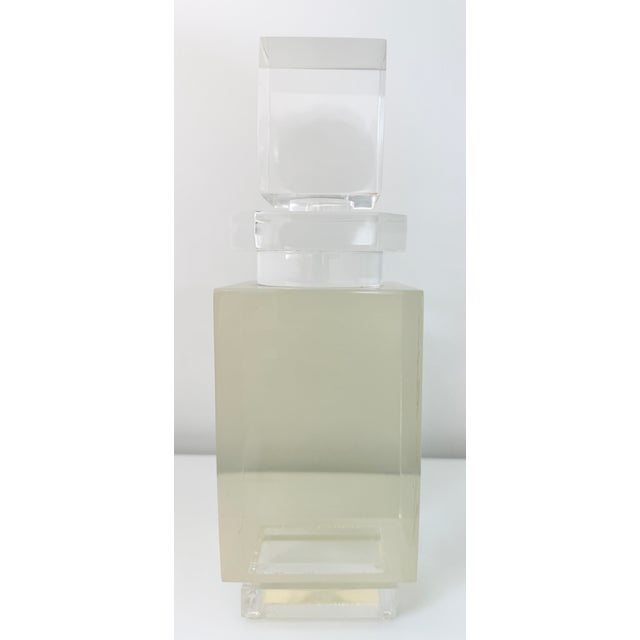 Art Deco Large Lucite Perfume Bottle From Lillie Rubin For Sale - Image 3 of 5