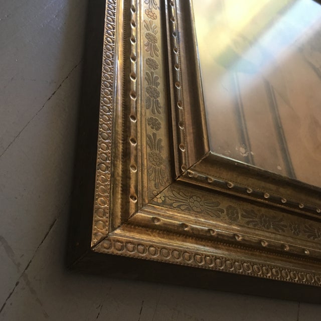 Victorian Large Brass Frame With Mourning Photo For Sale - Image 10 of 13