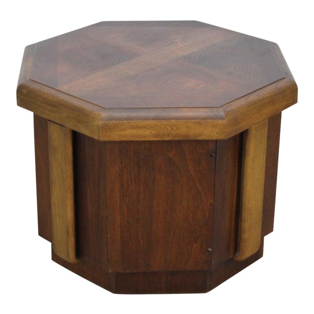 MidCentury Walnut Octagonal Side Table Chairish