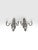 Hollywood Regency Pair of Oversized Hollywood Regency Polished Aluminum Two-Arm Urn Wall Sconces For Sale - Image 3 of 7