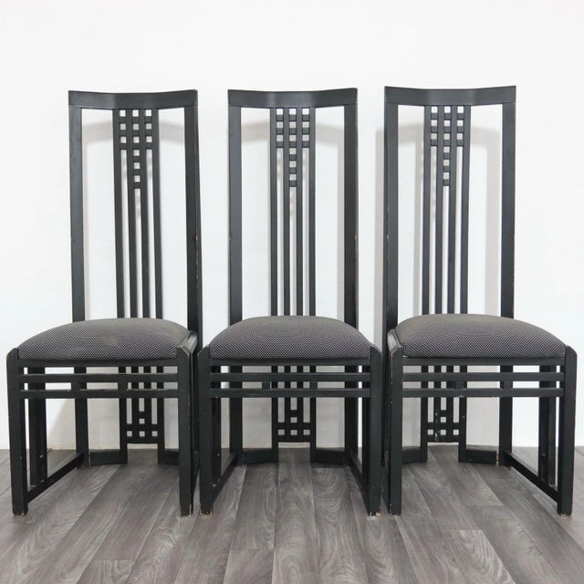 Tris Wooden Throne Chairs by Giorgetti, 1980s, Set of 3 For Sale - Image 3 of 18