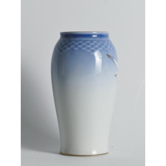 Blue Vintage Porcelain Seagull Model 678 Vase from Bing & Gröndahl, Denmark, 1970s For Sale - Image 8 of 18