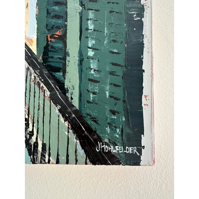 "My Room With a View" Original Modern Oil Painting, by Jennifer Hohlfelder For Sale - Image 12 of 12