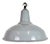 Industrial British Grey Enamel Factory Pendant Lamp from Benjamin Electric Manufacturing Company, 1960s For Sale
