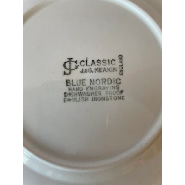 Vintage J & G Meakin Classic White Blue Nordic Dinner Pieces- 24 Pieces For Sale - Image 11 of 13
