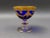 Glass Mid 20th Century Interglass Italy 24k Gold Cobalt Blue Crystal Compote Serving Bowls- Set of 6 For Sale - Image 7 of 10
