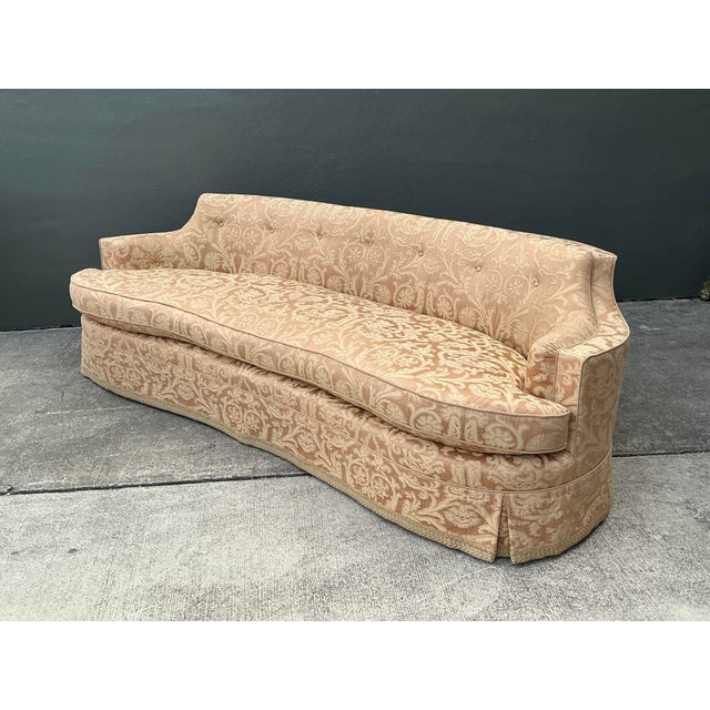 Vintage Ferguson Copeland Damask Sofa For Sale - Image 11 of 14