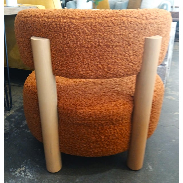 Amelia Boucle Lounge Chair For Sale - Image 4 of 7
