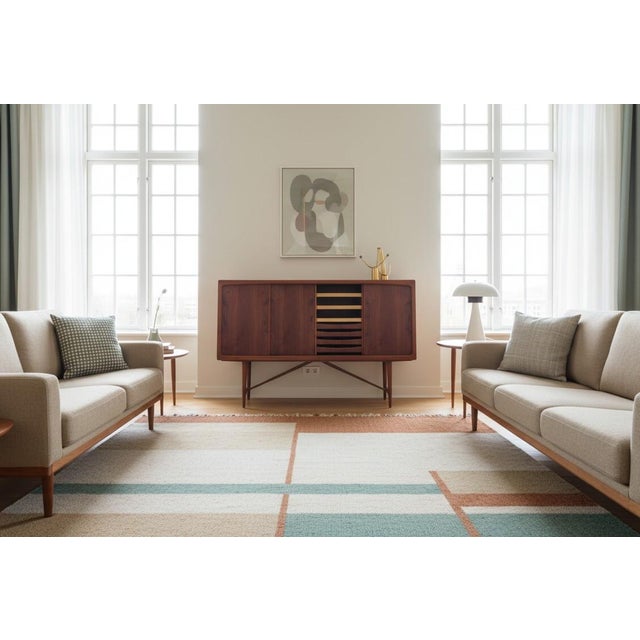 Danish Teak Sideboard with Sliding Doors, 1960s For Sale - Image 6 of 18