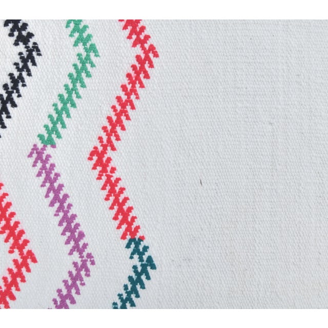 1970s 1970s Turkish Vintage Oushak Wool Kilim Handwoven Flatweave Rug For Sale - Image 5 of 8