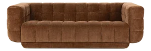 Milk Chocolate Velvet Tufted Sofa