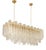 Italian Gold Rectangular Murano Glass Chandelier by Simoeng For Sale