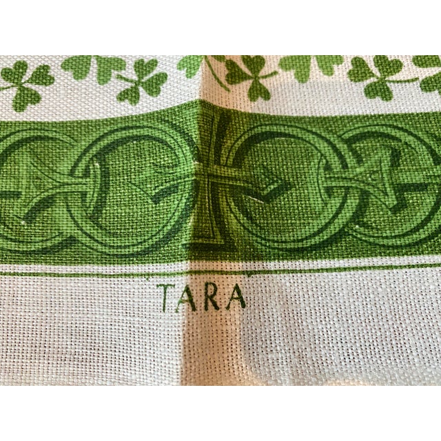 Pair of Vintage Irish Linen Tea Towels, Tara, Made in Ireland For Sale - Image 4 of 12