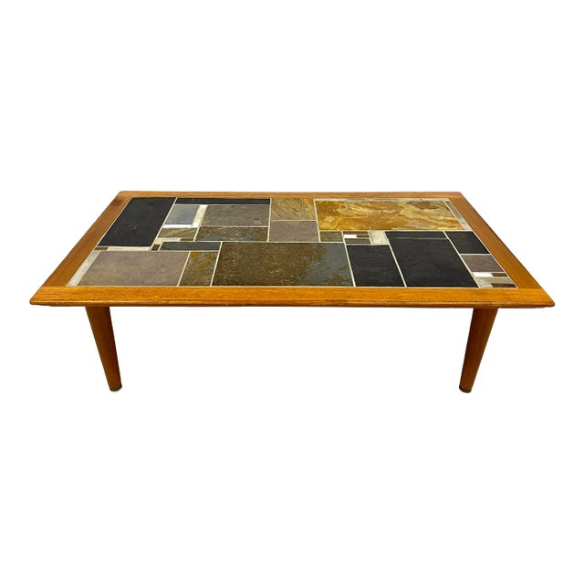 Danish Modern Mosaic Tile-Top Coffee Table by Britt Sallingboe For Sale