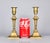 Pair of Antique French Brass Candlestick Holders These beautiful French candle holders are made from solid brass and...