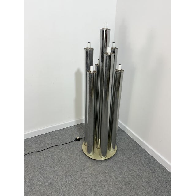7-Light Floor Lamp in the style of Goffredo Reggiani, 1970 For Sale - Image 10 of 11