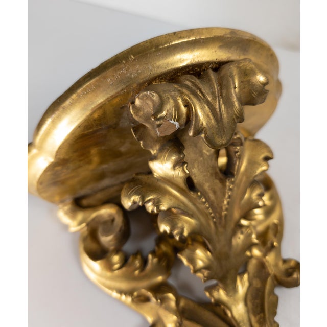 19th Century Italian Florentine Giltwood Wall Shelf in Baroque Taste For Sale - Image 12 of 13