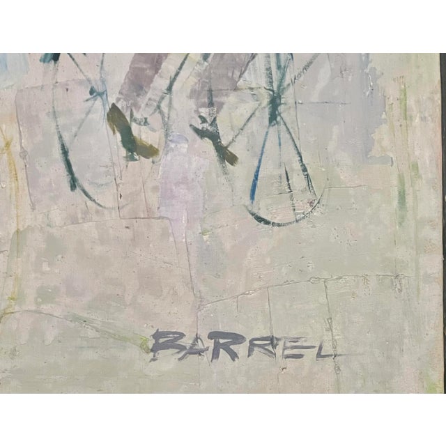 Italo Botti 1960s Modern Abstract Figurative Oil Painting on Canvas by Italo Botti (George Barrel) For Sale - Image 4 of 5