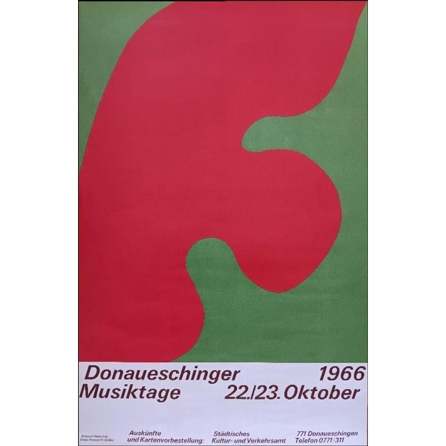 Jean (Hans) ARP, Music Lovers Donaueschingen Poster, 1966, Original Lithograph For Sale - Image 9 of 9