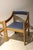 A sophisticated pair of vintage postmodern armchairs crafted from solid oak with beautifully sculpted wraparound arms and...