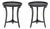 Contemporary Mirrored Black Lacquered Side Tables For Sale