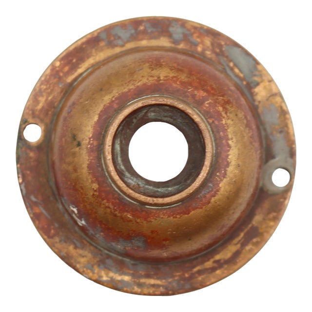Vintage 2.25 In. Circular Brass Doorbell Cover For Sale
