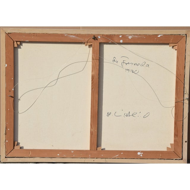Black Hermann Schmidt-Schmied, La Fresneda, 1970, Oil Painting on Canvas, Framed For Sale - Image 8 of 9