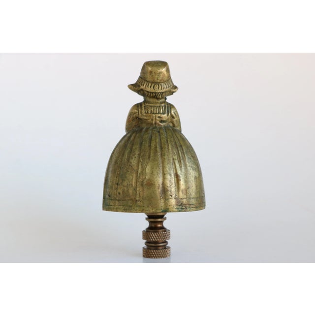 Victorian Lady Brass Lamp Finial For Sale - Image 4 of 6