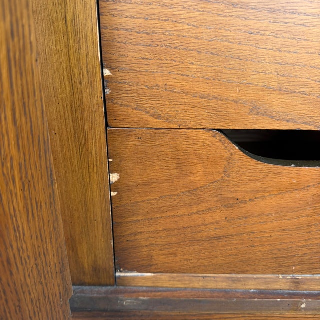 Brown Mid-Century Modern Brutalist Wood Sculpture Cabinet by Lane. For Sale - Image 8 of 12