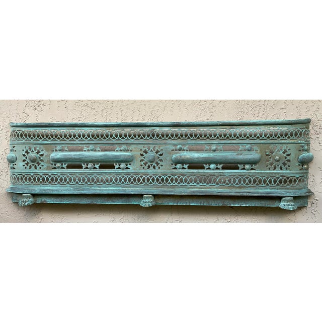 One-of-a-Kind Brass Wall Sculpture - Antique Neoclassical Fireplace Surround Art For Sale - Image 4 of 15