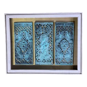 Antique Bronze Panel Shadowbox - Asian Art Deco, Exquisite Patina