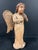Vintage Hand Carved Wooden Standing Angel Paying Violin Instrument Sculpture For Sale In New York - Image 6 of 10