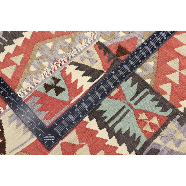 Mid 20th Century Vintage Persian Shiraz Kilim Rug, 03'02 X 04'10 For Sale - Image 5 of 9