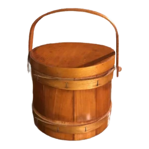 Antique Primtive Firken Wooden Sugar Bucket