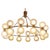 Large Italian Brass and Opaline Crown Chandelier For Sale - Image 9 of 9